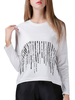 Casual Printed O-Neck Long Sleeve Blouse For Women