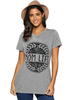 Casual Printed Short Sleeve O-Neck T-Shirt For Women