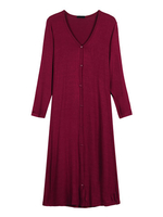 Casual Pure Color Long Sleeve V-Neck Button Thin Cardigan For Women