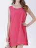 Casual Pure Color O-neck Sleeveless Mini Dress For Women