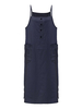Casual Pure Color Strap Button Pocket Split Dress For Women