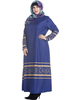 Casual Round Neck Long Sleeve Printed Pure Color Maxi Dresses