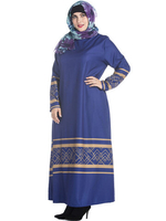 Casual Round Neck Long Sleeve Printed Pure Color Maxi Dresses
