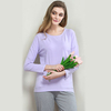 Casual Round Neck Long Sleeve Sleepwear Sets Cotton Pajamas For Women