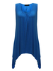 Casual Round Neck Sleeveless Irregular Hem Shirt For Women