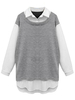 Casual Ruffles Color Block Patchwork Long Sleeve Lapel Women Blouse