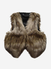 Casual Sleeveless Soft Faux Fur Jacket Coat