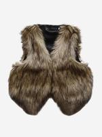 Casual Sleeveless Soft Faux Fur Jacket Coat