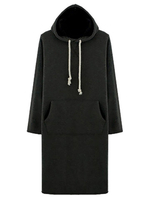 Casual Slim Drawstring Long Sleeve Solid Hood Sweatshirt