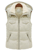 Casual Slim Thick Plus Size Knit Patchwork Hood Sleeveless Coat