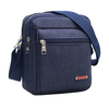 Casual Solid Canvas Crossbody Bag Multi Pocket Sling Bag For Men Women
