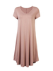 Casual Solid Color Irregular Hem Loose Women Dress