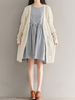 Casual Solid Color Pockets Long Sleeve Women Knitted Coats