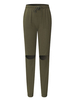 Casual Solid Elastic Waist Drawstring Hole Sport Pants For Women