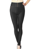 Casual Solid High Waist Pocket Stretch Pencil Trousers For Women