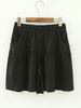 Casual Solid Loose Pocket Elastic Waist Mini Skirts