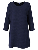 Casual Solid O-Neck Knitting Pocket Sweater Dresses For Women