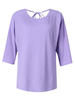 Casual Solid O-Neck Strap Backless Tops For Women