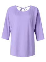 Casual Solid O-Neck Strap Backless Tops For Women