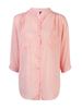 Casual Solid Ruffle Pocket Button Chiffon Blouse For Women