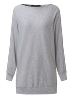 Casual Solid Stripe Embossing Batwing Sleeve Blouse For Women