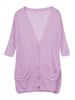 Casual Solid V-Neck Button Cardigan For Women