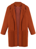 Casual Solid Woolen Lapel Turn Down Collar Outwear Coat