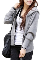 Casual Solid Zipper Long Sleeve Hooded Sweatshirt