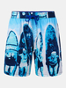 Casual Sport Printing Loose Breathable Board Shorts for Men