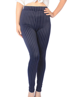 Casual Stripe High Waist Stretch Slim Pencil Pants For Women