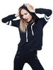 Casual Stripe Hooded Long Sleeve Women Sweatshirt