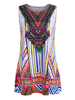 Casual Stripe Sleeveless O-neck Mini Dress For Women