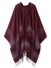 Casual Stripe Tassels Patchwork Hooded Cloak For Women