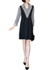 Casual Striped T-Shirts Patchwork Women Mini Dresses