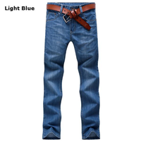 Casual Stylish Business Cotton Thin Straight Leg Slim Fit Jeans For Men