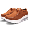 Casual Suede Lace Up Thick Bottom Platform Shake Shoes Sneakers