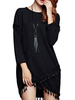 Casual Tassel Patchwork Knit Dress