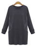 Casual Thick Cotton Bottom Long Sleeve Basic Dress