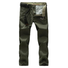 Casual Thin Solid Color Mid Rise Straight Leg Long Pants For Men