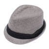 Casual Thread Diamond Pattern Black Hatband Jazz Hat Cow Boy Cap