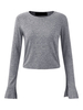 Casual Tight Trumpet Long Sleeve Women Knitted Blouses