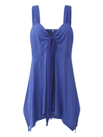 Casual V-neck Irregular Hem Tank Tops For Women