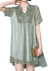 Casual V-neck Short Sleeves Chiffon Dresses For Women