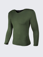 Casual V Neck T-shirt Comfortable Outdoor Sport Long Sleeved T-shirt For Men