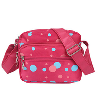Casual Wave Point Shoulder Bags Lightweight Waterproof Crossbody Bags