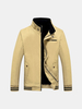 Casual Winter Thicken Warm Chest Zipper Slim Stand Collar Jacket for Men