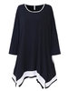 Casual Women 3/4 Sleeve Hem Irregular Pockets Tops