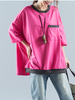 Casual Women 3/4 Sleeve Letter Printed Loose Cotton T-shirts