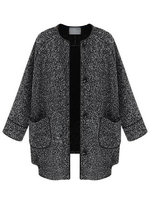 Casual Women Button Solid Woolen Short Coat