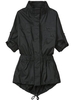 Casual Women Drawstring High Collar Single Breasted Jacket